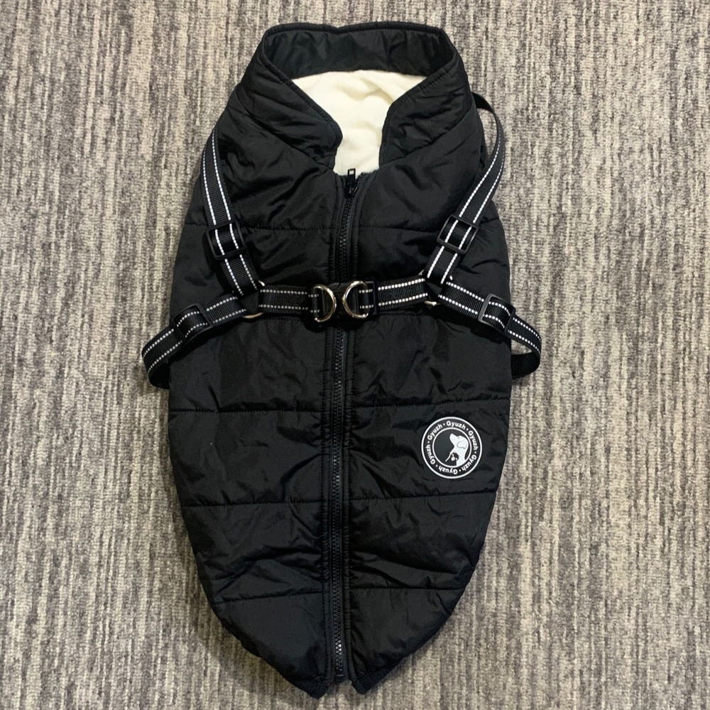 Gyvazla Dog Winter Coat Waterproof‎ Puffer Vest Built-in Harness 3XL